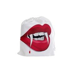 Mouth Jaw Teeth Vampire Blood Drawstring Pouches (medium)  by Simbadda