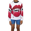 Mouth Jaw Teeth Vampire Blood Kids  Long Sleeve Swimwear View1