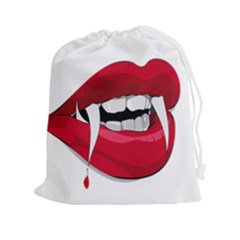 Mouth Jaw Teeth Vampire Blood Drawstring Pouches (xxl)