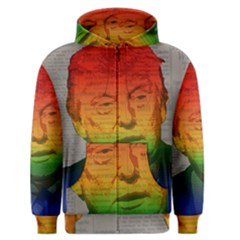 Rainbow Trump  Men s Zipper Hoodie by Valentinaart