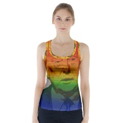 Rainbow Trump  Racer Back Sports Top by Valentinaart