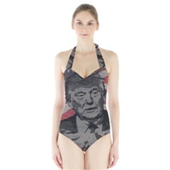 Trump Halter Swimsuit by Valentinaart