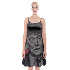 Trump Spaghetti Strap Velvet Dress