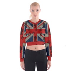 United Kingdom  Women s Cropped Sweatshirt by Valentinaart