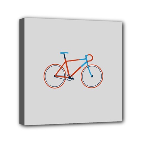 Bicycle Sports Drawing Minimalism Mini Canvas 6  X 6 