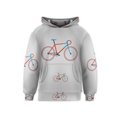 Bicycle Sports Drawing Minimalism Kids  Pullover Hoodie by Simbadda