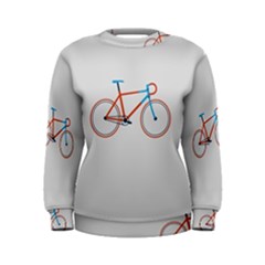 Bicycle Sports Drawing Minimalism Women s Sweatshirt by Simbadda