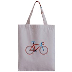 Bicycle Sports Drawing Minimalism Zipper Classic Tote Bag