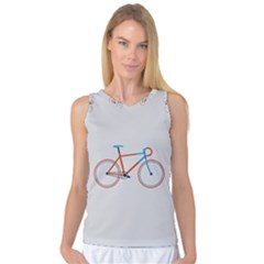 Bicycle Sports Drawing Minimalism Women s Basketball Tank Top