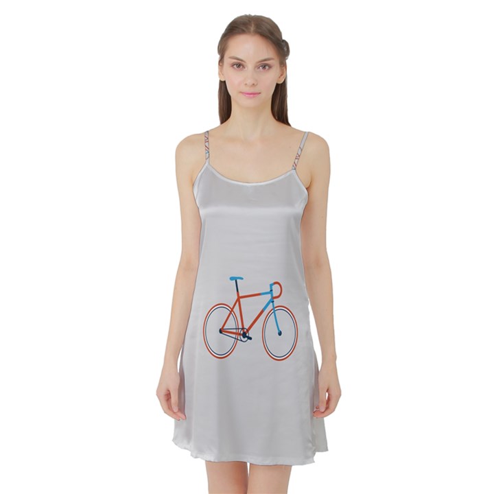 Bicycle Sports Drawing Minimalism Satin Night Slip