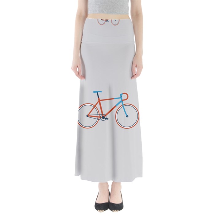 Bicycle Sports Drawing Minimalism Maxi Skirts