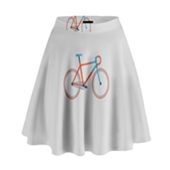 Bicycle Sports Drawing Minimalism High Waist Skirt