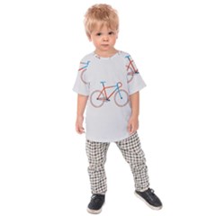 Bicycle Sports Drawing Minimalism Kids  Raglan Tee