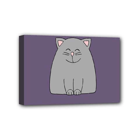 Cat Minimalism Art Vector Mini Canvas 6  X 4  by Simbadda