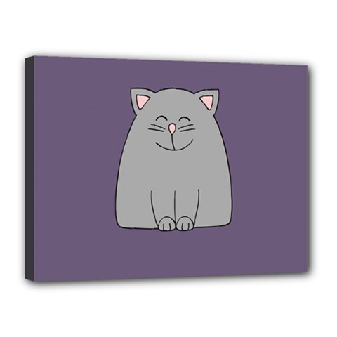 Cat Minimalism Art Vector Canvas 16  X 12  by Simbadda