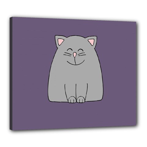 Cat Minimalism Art Vector Canvas 24  X 20  by Simbadda