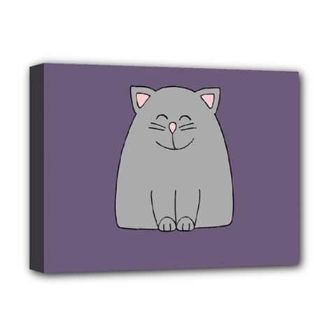 Cat Minimalism Art Vector Deluxe Canvas 16  X 12   by Simbadda