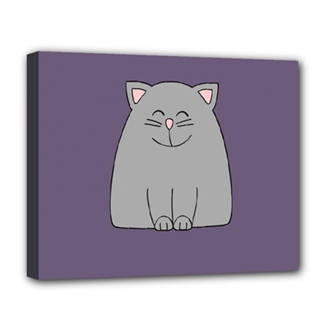 Cat Minimalism Art Vector Deluxe Canvas 20  X 16   by Simbadda