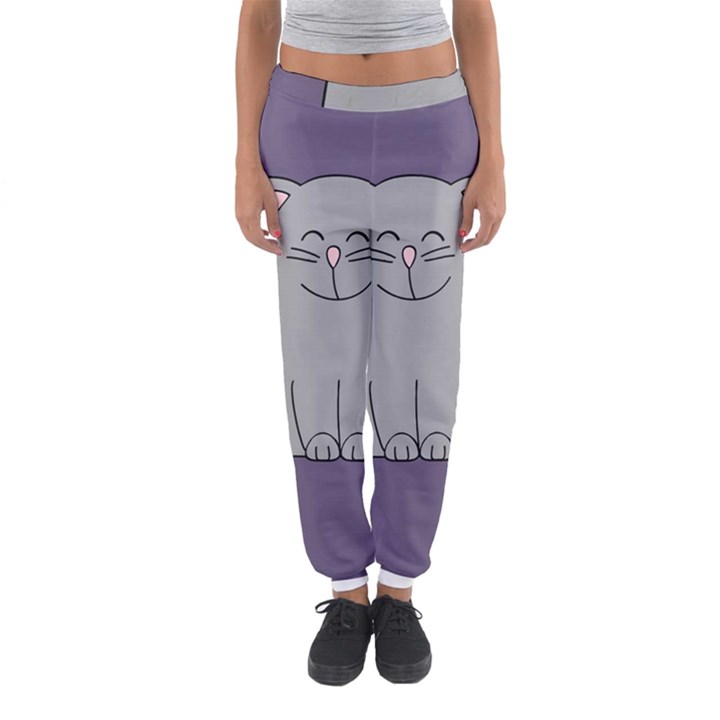 Cat Minimalism Art Vector Women s Jogger Sweatpants