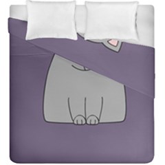 Cat Minimalism Art Vector Duvet Cover Double Side (king Size) by Simbadda