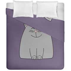 Cat Minimalism Art Vector Duvet Cover Double Side (california King Size) by Simbadda