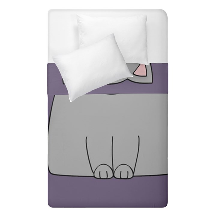 Cat Minimalism Art Vector Duvet Cover Double Side (Single Size)