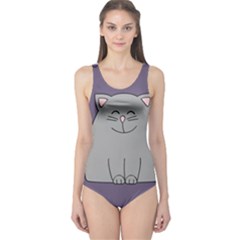 Cat Minimalism Art Vector One Piece Swimsuit