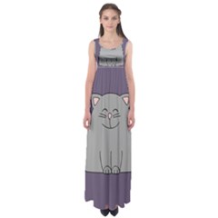 Cat Minimalism Art Vector Empire Waist Maxi Dress