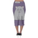 Cat Minimalism Art Vector Midi Pencil Skirt View2