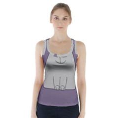 Cat Minimalism Art Vector Racer Back Sports Top