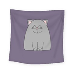 Cat Minimalism Art Vector Square Tapestry (small) by Simbadda