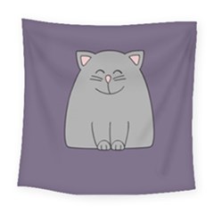 Cat Minimalism Art Vector Square Tapestry (large) by Simbadda