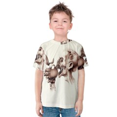 Zombie Apple Bite Minimalism Kids  Cotton Tee