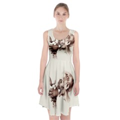 Zombie Apple Bite Minimalism Racerback Midi Dress by Simbadda