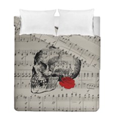 Skull And Rose  Duvet Cover Double Side (full/ Double Size)