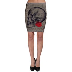 Skull And Rose  Bodycon Skirt