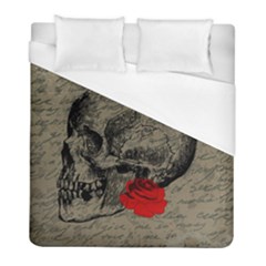 Skull And Rose  Duvet Cover (full/ Double Size) by Valentinaart