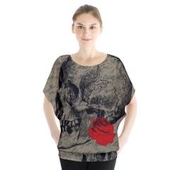 Skull And Rose  Blouse