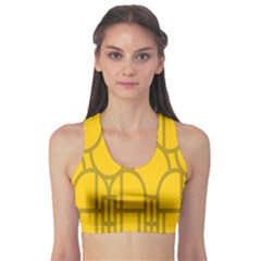 The Michigan Pattern Yellow Sports Bra