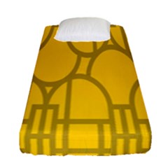 The Michigan Pattern Yellow Fitted Sheet (single Size) by Simbadda