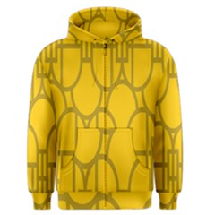 The Michigan Pattern Yellow Men s Zipper Hoodie by Simbadda