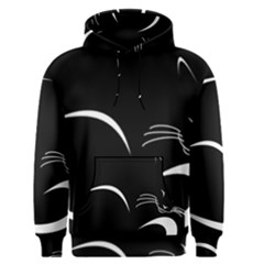 Cat Black Vector Minimalism Men s Pullover Hoodie by Simbadda