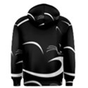 Cat Black Vector Minimalism Men s Pullover Hoodie View2