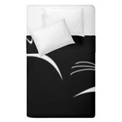 Cat Black Vector Minimalism Duvet Cover Double Side (single Size)