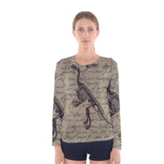 Dinosaur Skeleton Women s Long Sleeve Tee