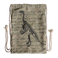 Dinosaur Skeleton Drawstring Bag (large)