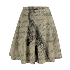 Dinosaur Skeleton High Waist Skirt