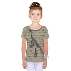 Dinosaur Skeleton Kids  One Piece Tee