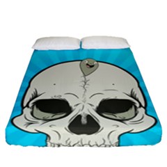 Skull Ball Line Schedule Fitted Sheet (queen Size) by Simbadda