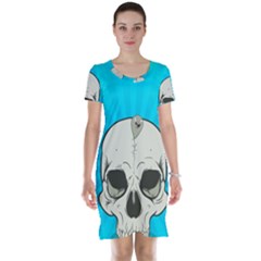 Skull Ball Line Schedule Short Sleeve Nightdress by Simbadda